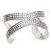 Dragon Wings in Silver,'Artisan Crafted Sterling Silver Cuff Bracelet from Bali'