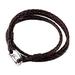 Braided Friendship in Sable,'Sable Braided Leather Cord Bracelet from Thailand'