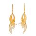 Windswept,'24k Gold Plated Sterling Silver Filigree Dangle Earrings'