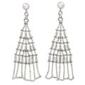 Holiday Trees,'Modern Thai Sterling Silver Dangle Earrings Crafted by Hand'