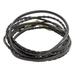 Elegance and Style in Black,'Braided Leather Wrap Bracelet in Black from Guatemala'
