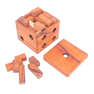 Cubed,'Hand Made Raintree Wood Puzzle Game'
