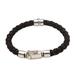 Marvelous Style,'Leather and Sterling Silver Braided Bracelet from Bali'