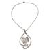 Crystalline Clarity,'Clear Quartz Collar Pendant Necklace from Brazil'