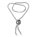 Naga Knot,'Sterling Silver Naga Chain Necklace with Knot Pendant'