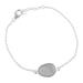 Trendy Egg,'Prasiolite and Sterling Silver Pendant Bracelet from India'