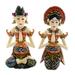 Balinese Bride and Groom,'Balinese Bride and Groom Handcrafted Wood Sculptures (Pair)'