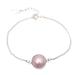 Glorious Pink,'Handcrafted Cultured Pearl Pendant Bracelet'