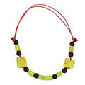 Dearest One,'Sliding Knot Recycled Glass Beaded Necklace'