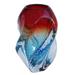 Blue and Red Twist,'Blue and Red Handblown Art Glass Vase from Brazil'