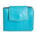 Essential Turquoise,'Handcrafted Turquoise Leather Wallet with Snap Closure'