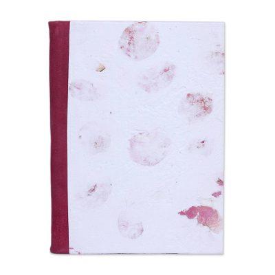 Rosy Rain,'Recycled Paper Journal in White from Me...