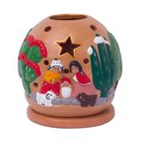 Celebration of Life,'Handcrafted Nativity Tealight Holder from Peru'