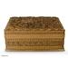 Walnut wood jewelry box, 'Vineyard Bird' - Hand Made Wood Jewelry Box