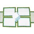 Pyramid Saga,'Handcrafted Block Print Cotton Table Linens (Set for 4)'