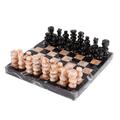 Grey and Pink Challenge,'Handcrafted Mini Marble Chess Set in Pink and Grey'