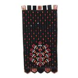 Crimson Spring,'Handmade Embroidered Cotton Floral Wall Hanging from India'