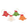 Merry Trees,'Handcrafted Natural Fiber Holiday Tree Ornaments (Set of 4)'