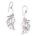 Bladed Curls,'Curl Pattern Sterling Silver Dangle Earrings from Bali'