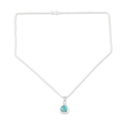 Sky Realm,'Hand Made Indian Sterling Silver Pendant Necklace'