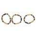 Traditional Aesthetic,'Sese Wood Beaded Stretch Bracelets from Ghana (Set of 3)'