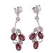 Garnet dangle earrings, 'Deep Red Wine'