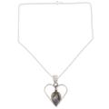 Dear Love,'Labradorite and Sterling Silver Pendant Necklace'