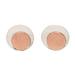 'Round 18k Rose Gold-Accented Sterling Silver Button Earrings'