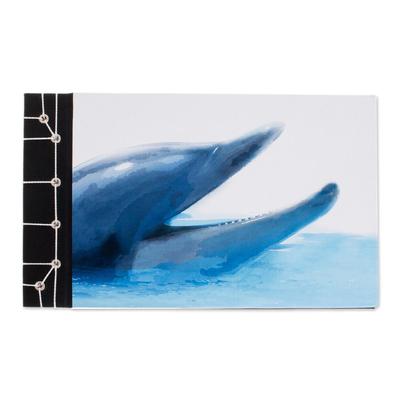 Dolphin Call,'Dolphin-Themed Paper Journal from Costa Rica (8.5 inch)'