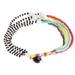 Rainbow Zebra,'Black and White Multicolor Multiple Strand Bracelet'