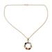 Vermeil multi-gemstone chakra necklace, 'Peace Within'