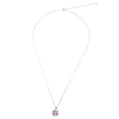 Snowball,'Ringing Bell Sterling Silver Pendant Necklace in Red'