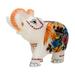 'Hand-Painted Floral Soapstone Elephant Figurine from India'