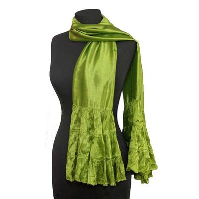 Scarf, 'Lime Ruffles'