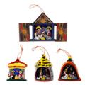 'Nativity' (set of 4) - Hand Made Religious Wood Christmas Ornaments