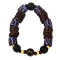 Blue Tiger,'Eco-Friendly Tiger's Eye Beaded Stretch Bracelet'