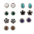 Everyday Pairs,'Gemstone Stud Earrings from India (Set of 7)'