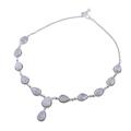 Mystical Charm,'Rainbow Moonstone and Sterling Silver Necklace from India'