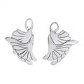 'On Doves' Wings' - Sterling Silver Button Bird Earrings