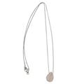 Love Drop,'20 In Contemporary Brazilian Rose Quartz and Silver Necklace'