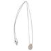 Love Drop,'20 In Contemporary Brazilian Rose Quartz and Silver Necklace'