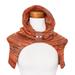 Orange Modern Cowl,'Orange Knit Hood and Cape Combination from Costa Rica'