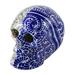 Skull Dichotomy,'Handmade Talavera Style Two-Sided Skull Sculpture'