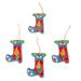 'Talavera-Style Ceramic Stocking Ornaments (Set of 4)'