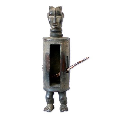 Wood tambora drum, 'Woman Warrior' - Handmade Wood Tambora Drum