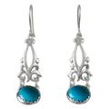 Lady of Morelia,'Fair Trade Sterling Silver Earrings with Natural Turquoise'