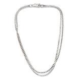 Layer of Protection,'Balinese Men's Sterling Silver Double Strand Chain Necklace'