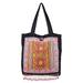 Hmong Fantasy,'Handcrafted Cross-Stitched Hmong Cotton Tote Bag'