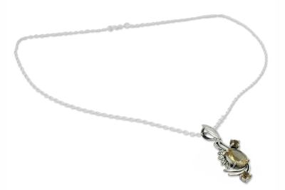 Citrine pendant necklace, 'Mughal Romance'
