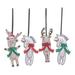 Unicorns and Deer,'Unicorn and Deer Cotton Ornaments (Set of 4)'